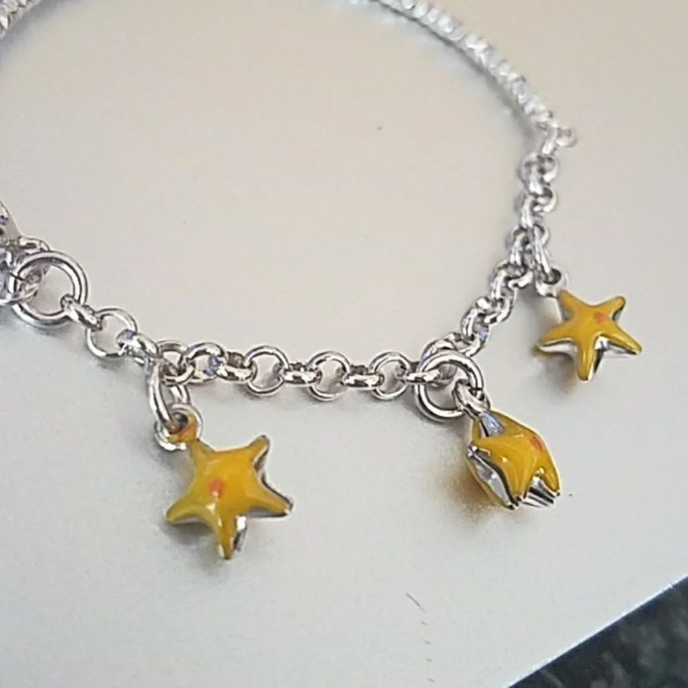 Kids yellow Star Bracelet Bangle 6